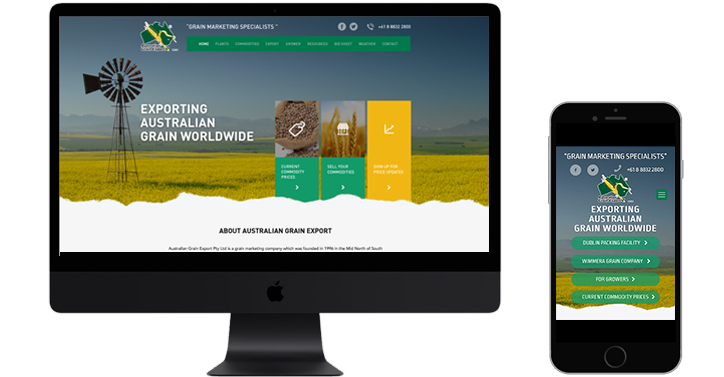 Australian Grain website design